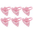 thumbnail image 4 of 6 Pcs Serviette Boucles Élégante Serviette Fermoirs Creux Coeur Forme Serviette Orne, 4 of 8