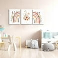 thumbnail image 5 of 3Pcs Framed Boho Rainbow Canvas Wall Art Prints Cute Wildflowers Rainbow Boho Nursery Wall Decor for Girls Wall Art Posters for Kids Room Baby Room Classroom Bedroom Decor 12"x16"x3 Colorful, 5 of 6
