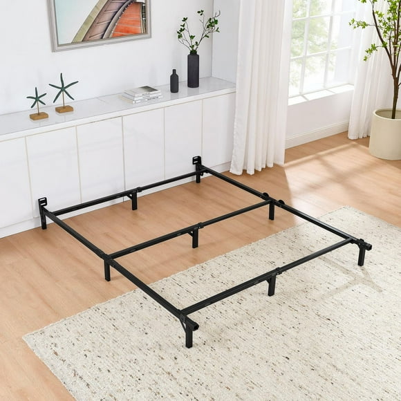 Mainstays 7" Adjustable Bed Frame, Black Steel, Adjustable - Twin, Full, Queen