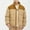 01 Khaki, variant on Winter Jacket For Men Padded Stand Collar Long Sleeve Bubble Puffy Warm Streetwear Coat Outwear