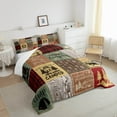 thumbnail image 4 of Retro Camper Quilt Set Happy Camping King Bedding Set Adults,Rv Camping Accessories Comforter Set For Travel Trailers Campers,Vintage Rustic Buffalo Plaid Bed Set 3 Pcs, 4 of 6