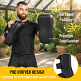 Solid Black Pre-Curved Martial Arts Kicking Shield for Muay Thai ...