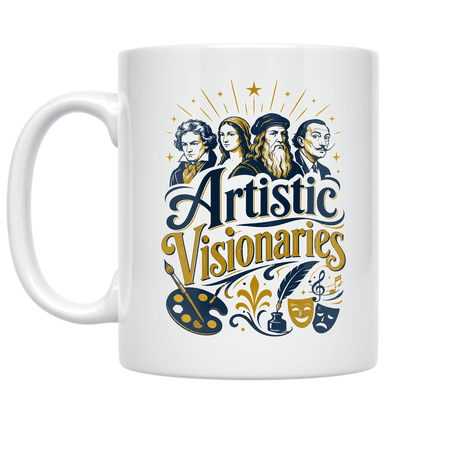 Artistic Visionaries Biography Quotes - Book Lover - 11 oz Ceramic Coffee Mug