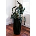 thumbnail image 3 of XBrand 21" H Black Plastic Self Watering Indoor Outdoor Tall Round Planter Pot w/Glossy Finish, Decorative Gardening Pot, Home Décor Accent, 3 of 6