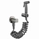 thumbnail image 2 of Gunmetal gray Bidet Sprayer Douche Toilet Kit brushed gray BrassShattaf Shower Head Copper Valve Set Jet Bidet Faucet GD12, 2 of 3