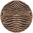 thumbnail image 4 of SAFAVIEH Soho Eglantine Animal Striped Wool Area Rug, Brown/Gold, 6' x 9', 4 of 8