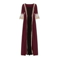 thumbnail image 3 of Huanglei Robe Manche Femmes Robe Gothique Rétro Vintage Demi-Cour Robe pour Femmes, 3 of 4
