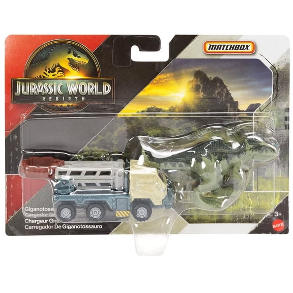 Jurassic World Rebirth Matchbox Giganotosaurus Loader Die Cast Car