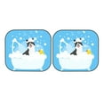 thumbnail image 5 of Lsque Collie in Bathtub 2 PCS Windshield Sun Shade | CarFoldable Window Covers | Car Accessories Reflect UV for Universal Cars SUV Truck | Small, 5 of 7