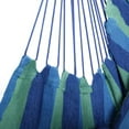 thumbnail image 4 of Portable Hammock Hanging Rope Chair Porch Patio Yard Seat Camping Stripes Air Deluxe Sky Swing Outdoor with Pillows Blue, 4 of 13