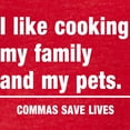 thumbnail image 3 of CafePress - Commas Save Lives T Shirt - Womens Football Shirt, 3 of 4