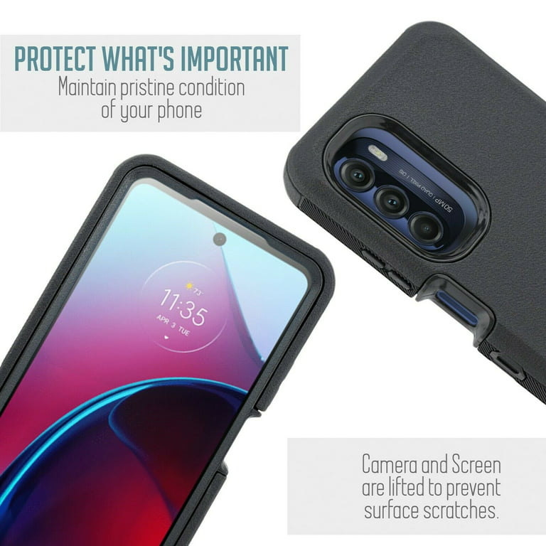 For Motorola Moto G Stylus 2022 4G, Full Body Built-In Screen Protector Case
