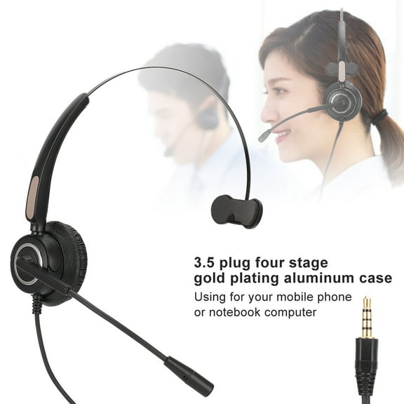 H500 3.5 Plug Headphone Telephone Traffic Earphone Call Center Headset for Desk Telephone