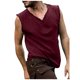 thumbnail image 1 of Camiseta sin mangas con cuello en V para hombre, de poliéster y algodón, informal, de color liso, tallas S-XXXL, 1 of 7