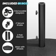 thumbnail image 4 of Crestlive Products 45 lbs Heavy Duty Square Stone Patio Umbrella Base in Black, 4 of 9