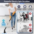 thumbnail image 2 of TASVAC Electric Spin Scrubber, Cordless Cleaning Brush with 5 Replaceable Heads, Power Shower Scrubber for Bathroom Tile Floor Kitchen, 2 of 8