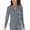 Gray, variant on Women's Slim Fit Solid Multi-Color Mock Neck With Keyhole Detail Long Sleeve Double-Sided Fleece Soft Comfortable Versatile Base Layer Top