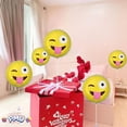 thumbnail image 4 of PMU 6 Pcs Just Kidding Smiley Face Balloon 9 Inch Pre-Inflated with Stick and Fringe Ribbons Funny Balloons Party Birthday Decorations (Tongue Out Winkling Eye), 4 of 6