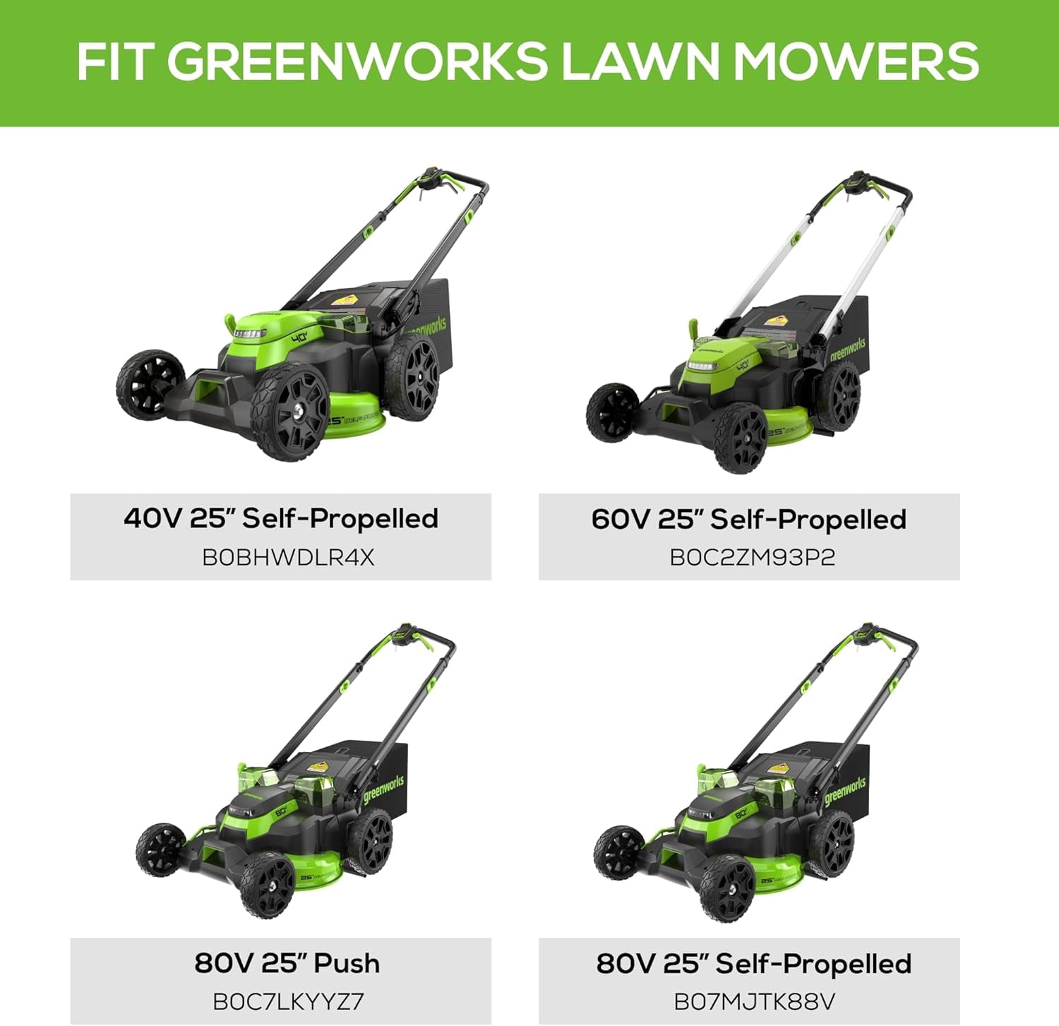 GreenWorks 25" Lawn Mower Replacement Blade Set 2952002