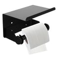 thumbnail image 1 of Portarrollos de papel higiénico de acero inoxidable con estante para baño, 1 of 6