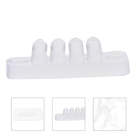 BESTYASH 100Pcs Hair Clip Anti-Slip Strips Transparent Silicone Non-Slip Strips for DIY Hairpin Use