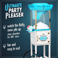 thumbnail image 2 of Nostalgia 48-Inch Retro Snow Cone Maker Cart and Shaved Ice Machine with Built-In Storage, White Blue, 2 of 7