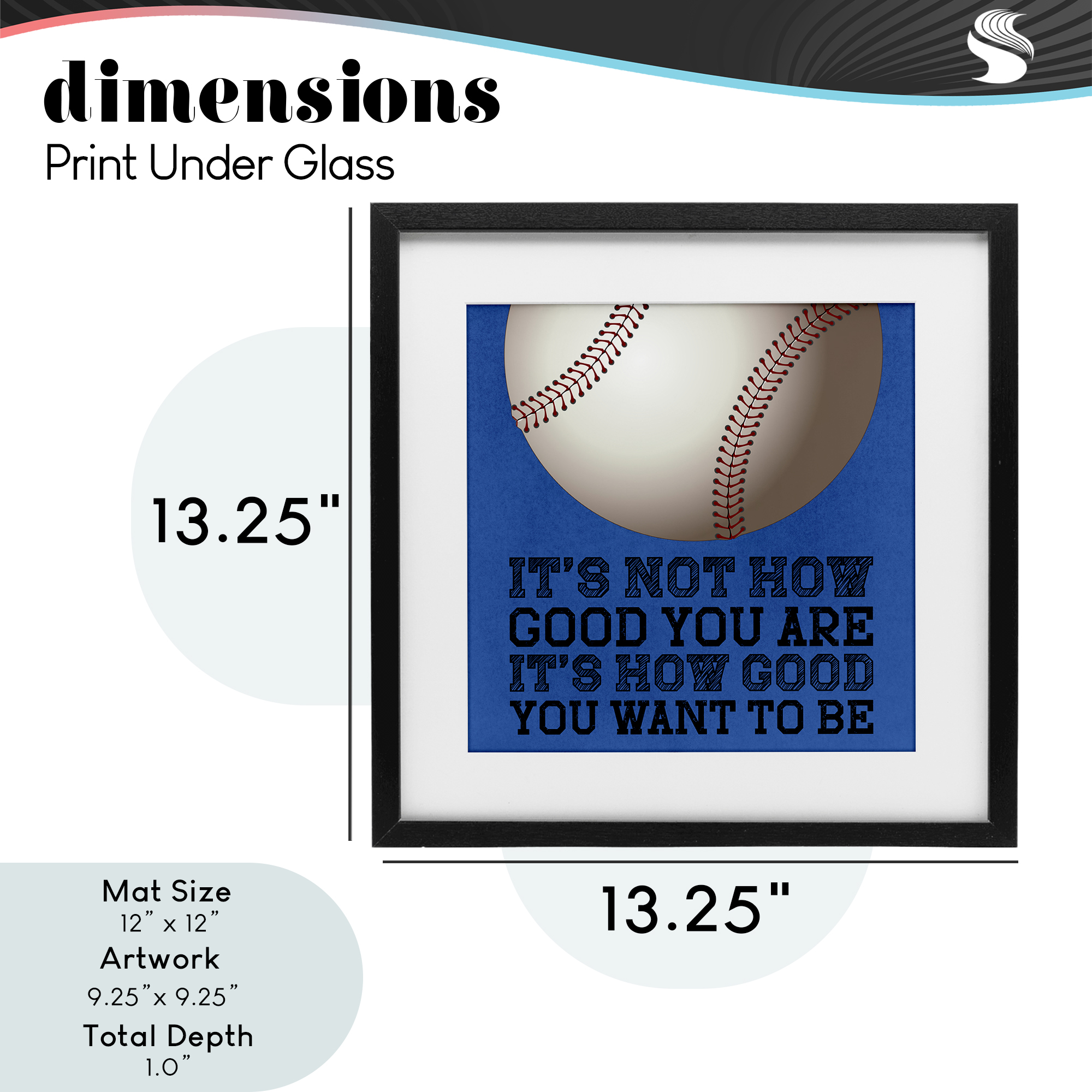 How Good You Want To Be Black Framed Print Under Glass, design by Marcus Prime