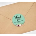thumbnail image 3 of Darling Souvenir Round 45 Pieces Peony Floral Thank You Stickers Personalized Bride Groom Names And Date Envelope Seals-Mint, 3 of 4
