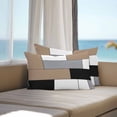 thumbnail image 3 of Brown Grey Geometric Lumbar Pillow Covers 20x12 Inch Set of 2, Modern Black White Abstract Art Waterproof Outdoor Pillow Covers, Decorative Cushion Pillowcases for Couch, Sofa, Bed, Garden, Patio, 3 of 9