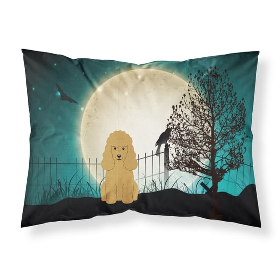 Halloween Scary Poodle Tan Fabric Standard Pillowcase