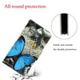 thumbnail image 5 of SaniMore for Samsung Galaxy S23 Ultra 6.8" 2023 Wallet Case, Color Painting Pattern with Kickstand Card Slots Detachable Wrist Strap Girls Women PU Leather Case Magnetic Clasp, Blue Butterfly, 5 of 8