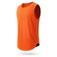 thumbnail image 6 of Ramiter Men's Tank Tops Sleeveless Muscle T Shirts for Men's Fitness,Quick Dry Gym Tank Top for Men Orange,M, 6 of 7