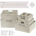 thumbnail image 1 of Decorative & Durable Woven Fabric Storage Baskets, Shelf & Closet Organization - Beige, 1 of 7
