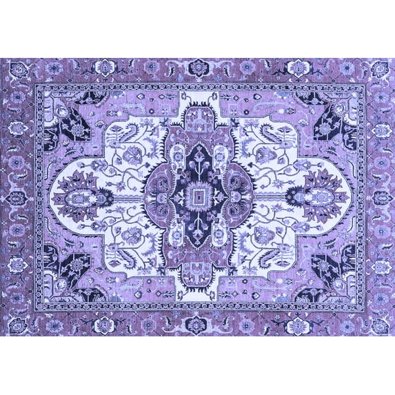 Ahgly Company Indoor Rectangle Abstract Blue Modern Area Rugs, 2' x 5'