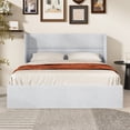 thumbnail image 7 of Zanmintaobo Queen Lift up Storage Bed,Wingback Headboard,Hydraulic Flannel Upholstered,Metal Frame,No Box Spring Needed,Easy Assembly,Navy Blue, 7 of 7