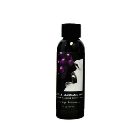 Earthly Body Edible Massage Oil - Grape - 2 oz