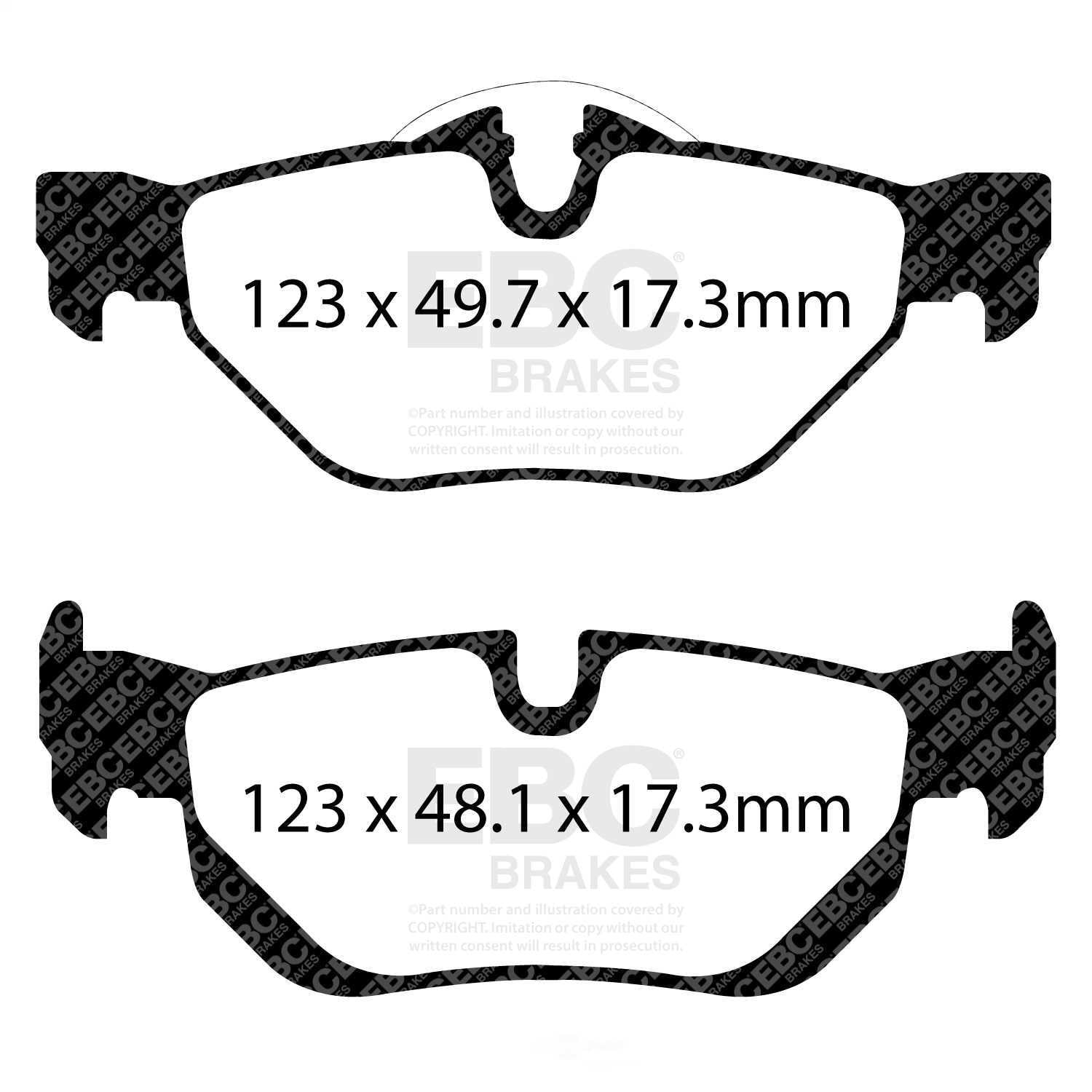 EBC Brakes Redstuff Premium Fast Street Pad For All Engine Sizes Fits select: 2007-2012 BMW 328, 2006 BMW 325