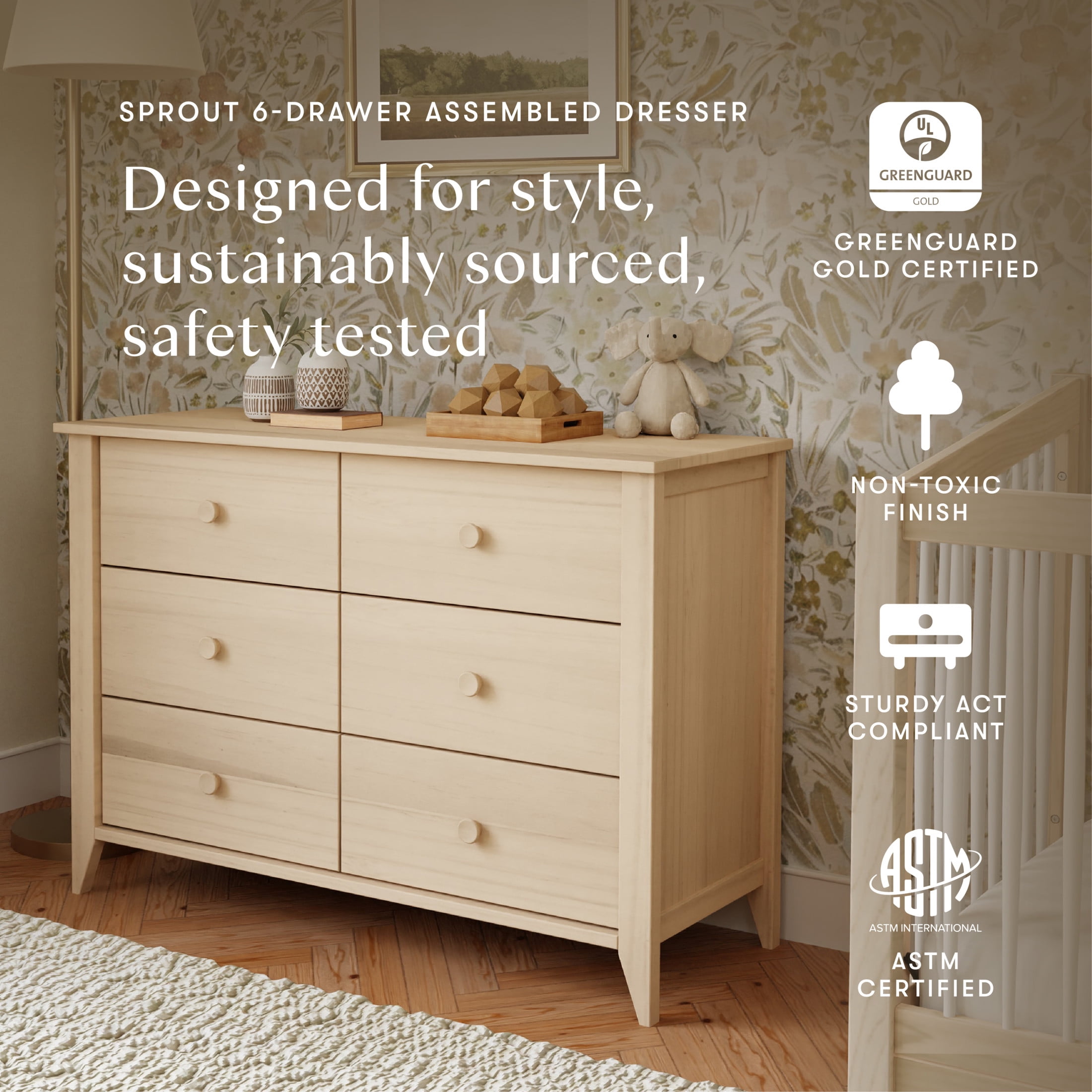 Babyletto Sprout 6-Drawer Dresser (48")