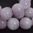 thumbnail image 2 of Natural Kunzite Gemstone 8mm Round Beads Stretch Bracelet 7 Inch Unisex, 2 of 3