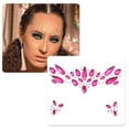 thumbnail image 4 of Unique Bargains Elegant Face Rhinestone Stickers for Concert Halloween Events Rose Pink, 4 of 5