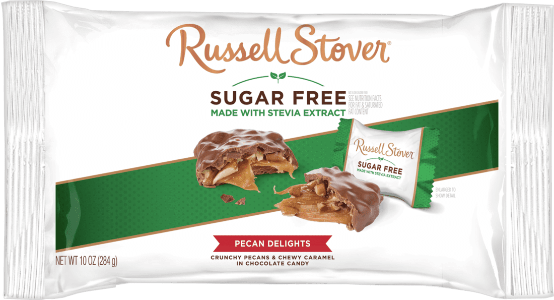 Russell Stover Sugar Free Pecan Delights with Stevia, 10 oz. Bag