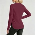 thumbnail image 3 of yillto Womens Workout Long Sleeve Shirts Gym Running Tees Tshirts for Women Loose Athletic Yoga Tops, 3 of 7