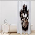 thumbnail image 2 of Print Bathroom Curtains Set - Waterproof Printed Shower Curtain with Hooks - Bathroom Decoration, 2 of 5