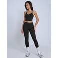 thumbnail image 6 of IBTOM CASTLE Womens Color Block Workout Sets Racerback Tank Top High Waist Leggings Gym Set Yoga Pilates Outfits M Black, 6 of 7