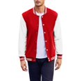 thumbnail image 2 of Men's  Varsity Jacket Causal Slim Fit Cotton Baseball Bomber Jackets, 2 of 11