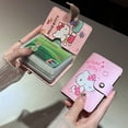 thumbnail image 4 of Monedero de cuero de Hello Kitty para mujer, Tarjetero con estampado de dibujos animados, PU, Sanrio, Kuromi, Kawaii, Cartera de viaje, 4 of 4