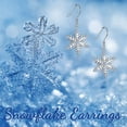 thumbnail image 6 of Snowflake Earrings Sterling Silver Snowflake Dangle Drop Earring for Women Christmas Jewelry Gifts, 6 of 6