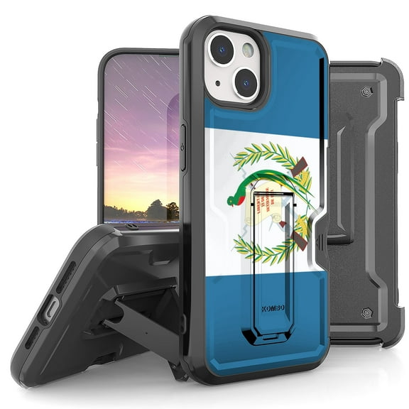 Armor Kombo Holster Rugged Cover Designed For Apple iphone 13 Mini 5.4" Case Black/Black