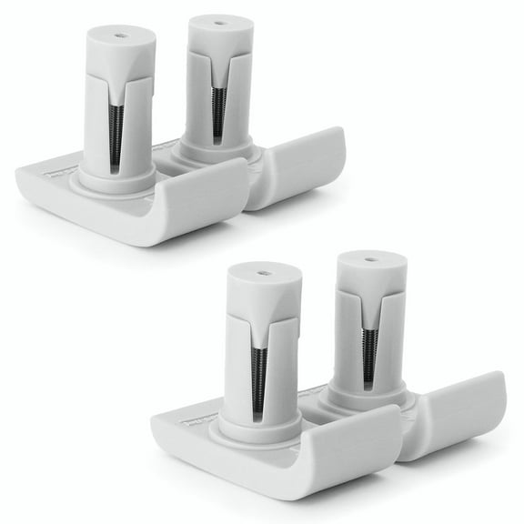 4PCS Top Glides FlexFit Walker Ski Glides - 2 Pairs (White)