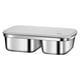 thumbnail image 1 of Caja de almuerzo de acero inoxidable con compartimentos portátiles, caja de bento de almuerzo con tapa, 1 of 3